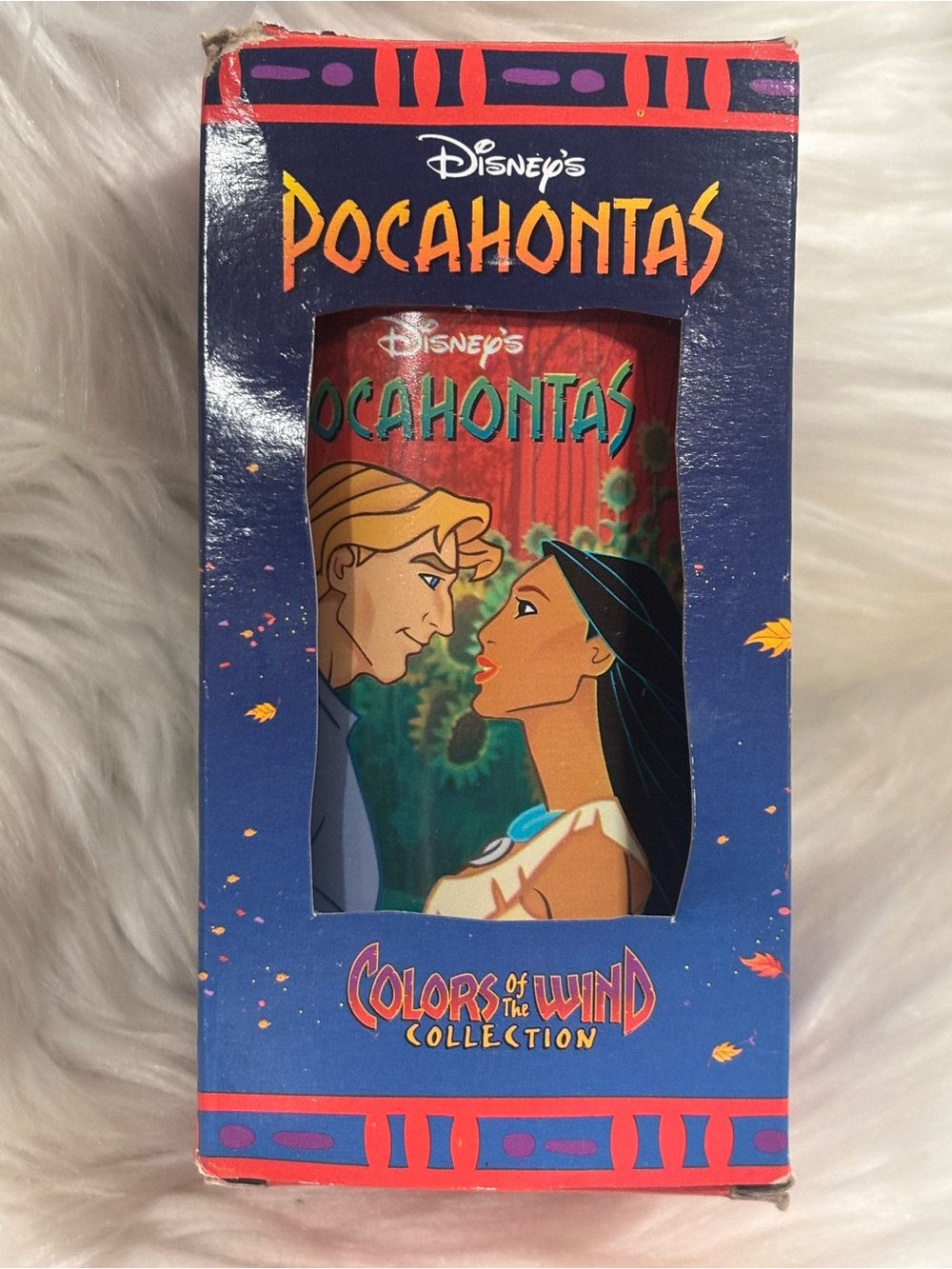 1994 Burger King Disney POCAHONTAS, Pocahontas and John Smith/Glass-NIB